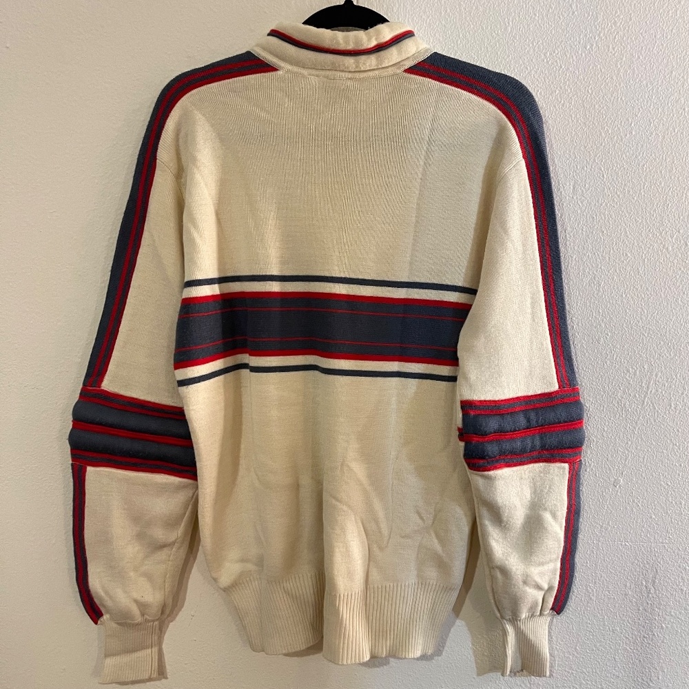 Vintage 70s Meister for Hagmeister-Lert Inc. Half Zip Ski Sweater Men's Medium - Picture 3 of 5